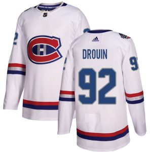 Herren Montreal Canadiens Eishockey Trikot Jonathan Drouin #92 Authentic Weiß 2017 100 Classic